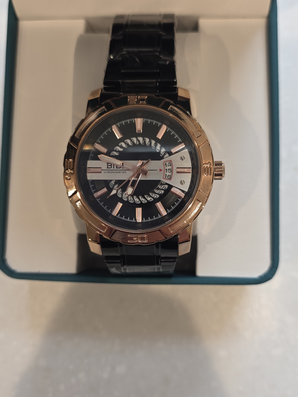 55. BIBI Chronometer Watch - Black and Rose Gold